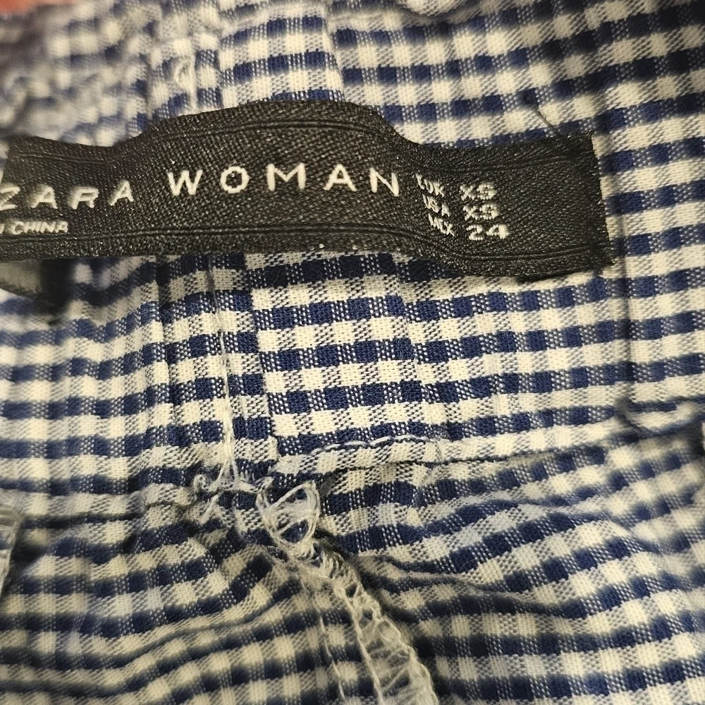 Zara eyelet lace gingham shorts